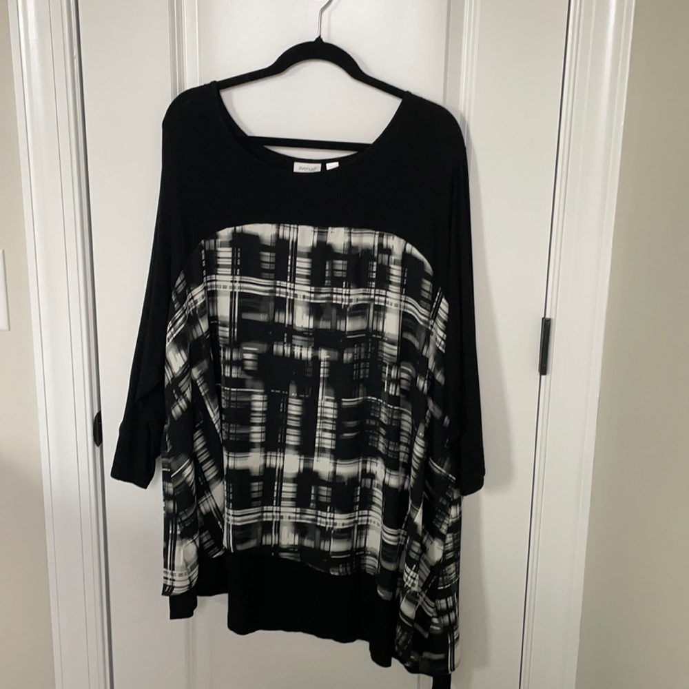 PLUS SIZE AVENUE LAYER LOOK ASYMMETRICAL TUNIC 4X